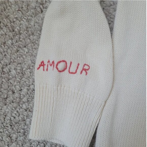 Anthropologie Knit Sweater Oversized With Heart size S - Picture 4 of 6